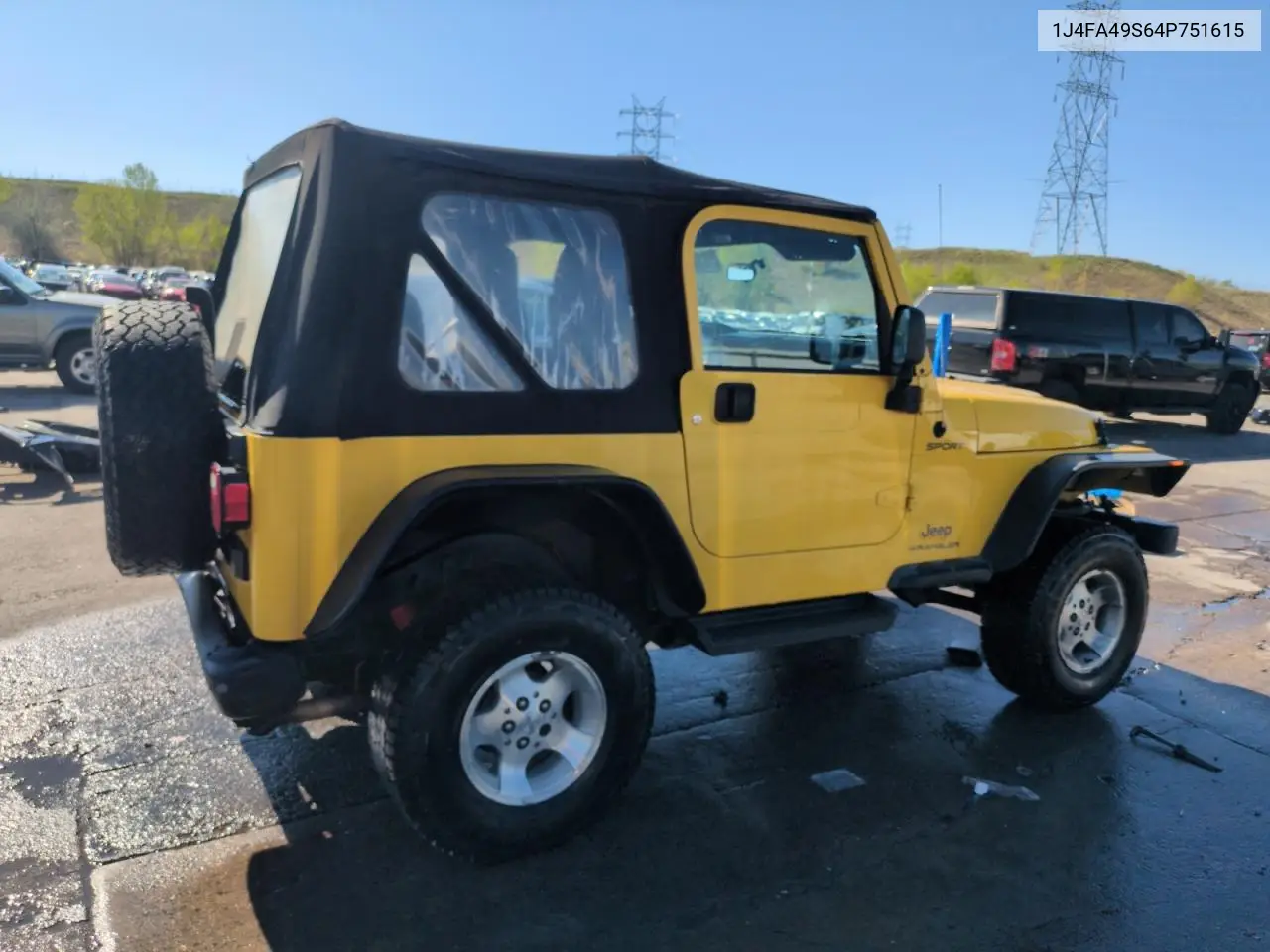 2004 Jeep Wrangler / Tj Sport VIN: 1J4FA49S64P751615 Lot: 55810895