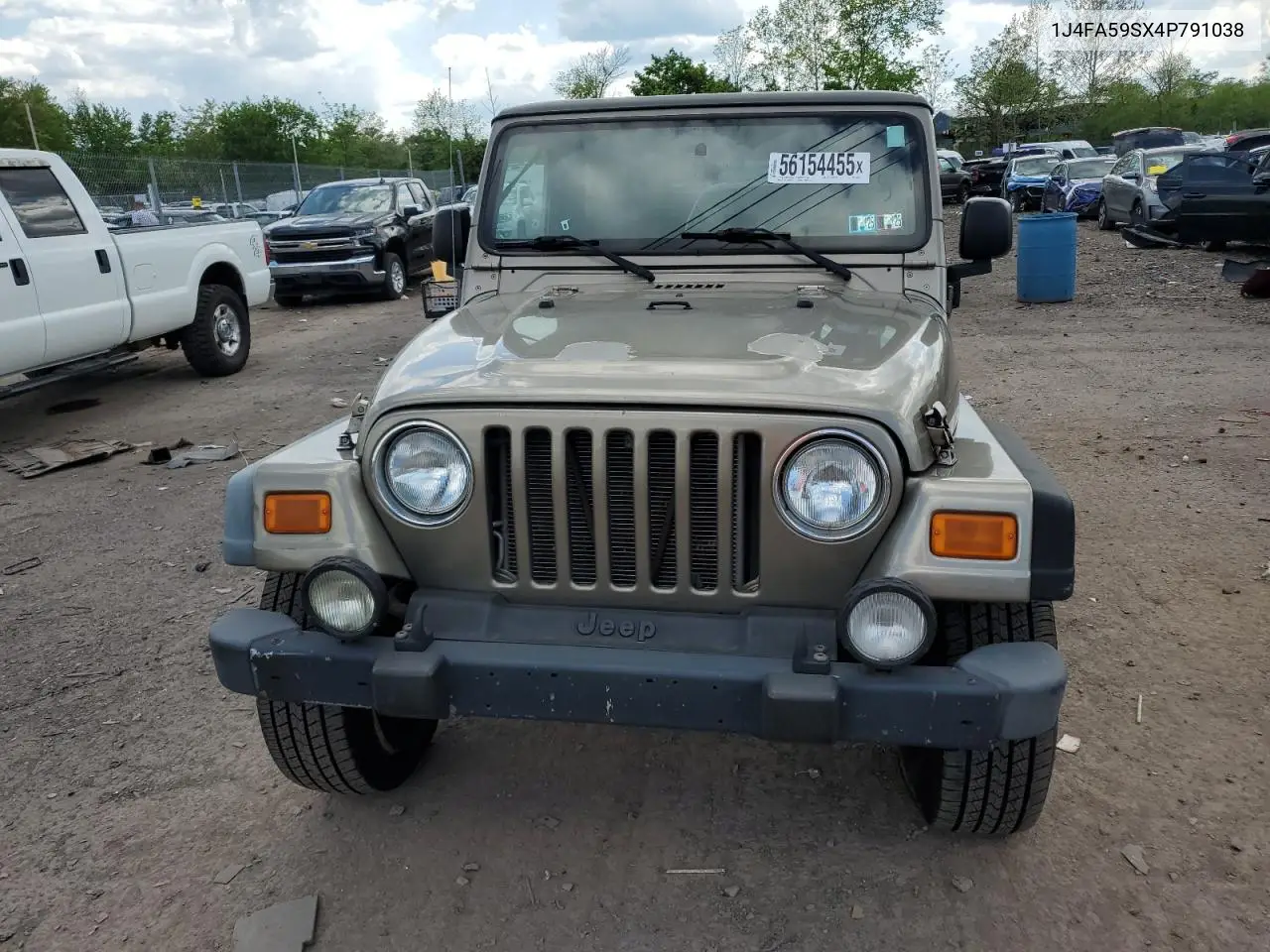 2004 Jeep Wrangler / Tj Sahara VIN: 1J4FA59SX4P791038 Lot: 56154455