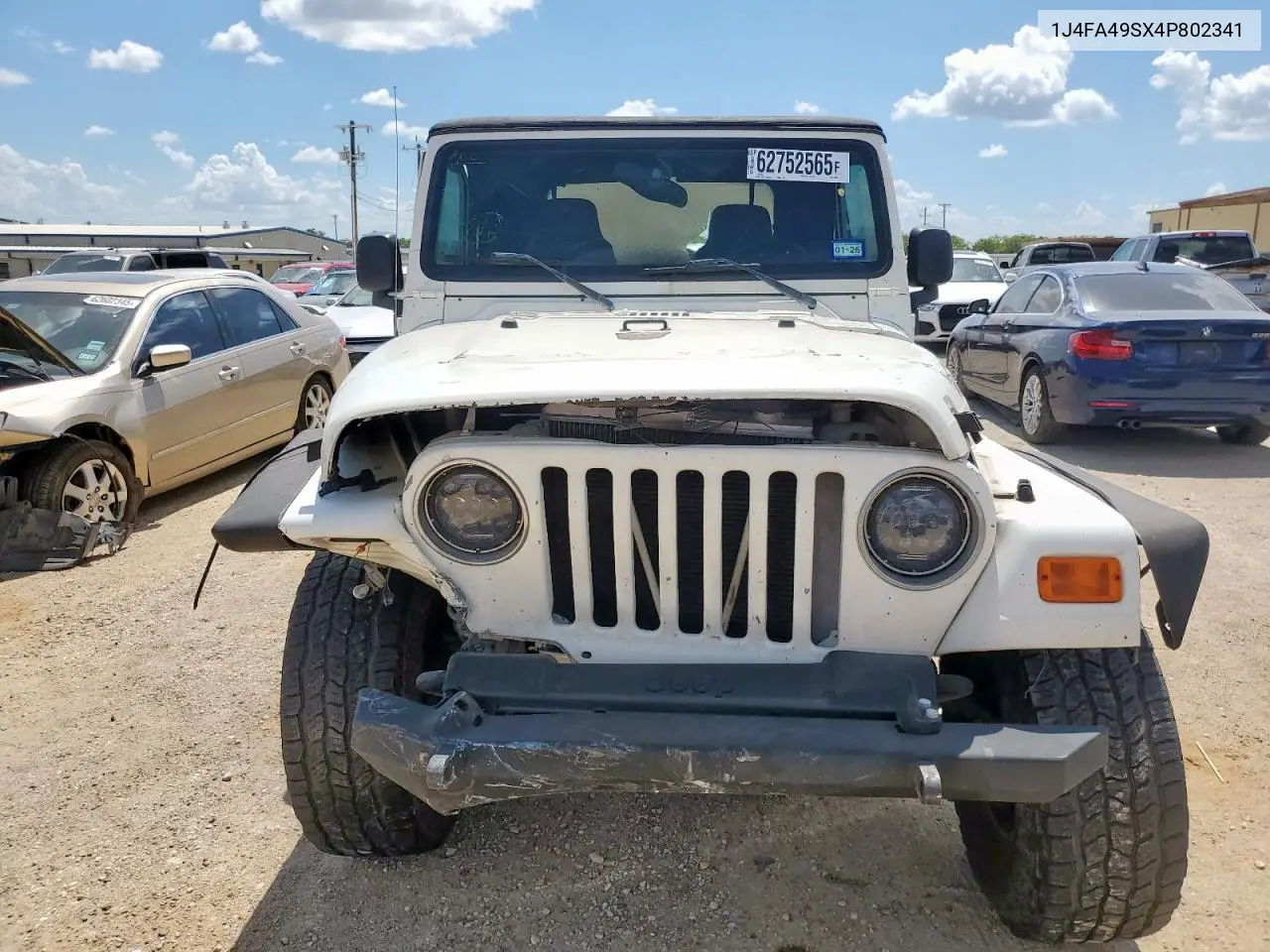 2004 Jeep Wrangler / Tj Sport VIN: 1J4FA49SX4P802341 Lot: 62752565