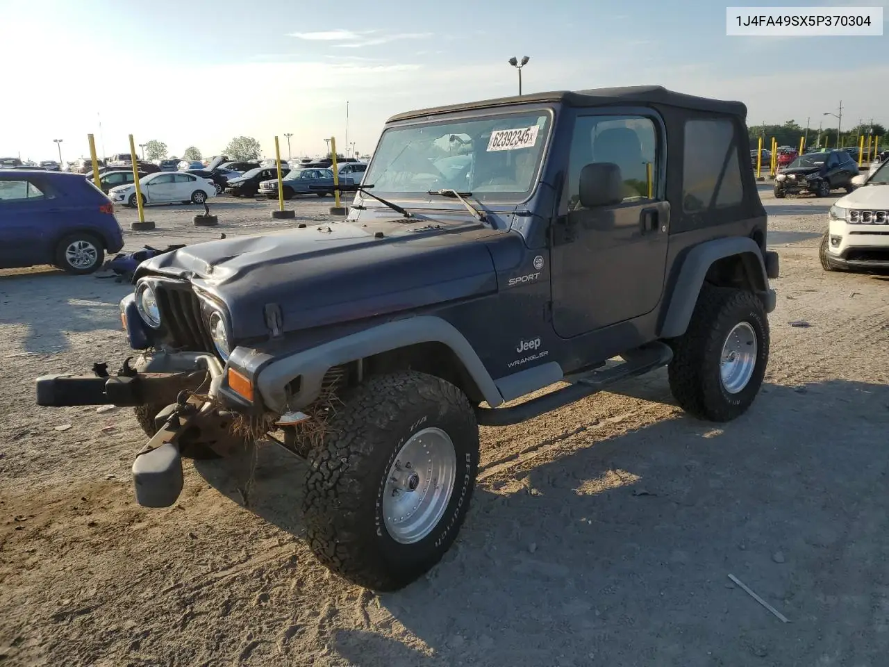 2005 Jeep Wrangler / Tj Sport VIN: 1J4FA49SX5P370304 Lot: 62392345