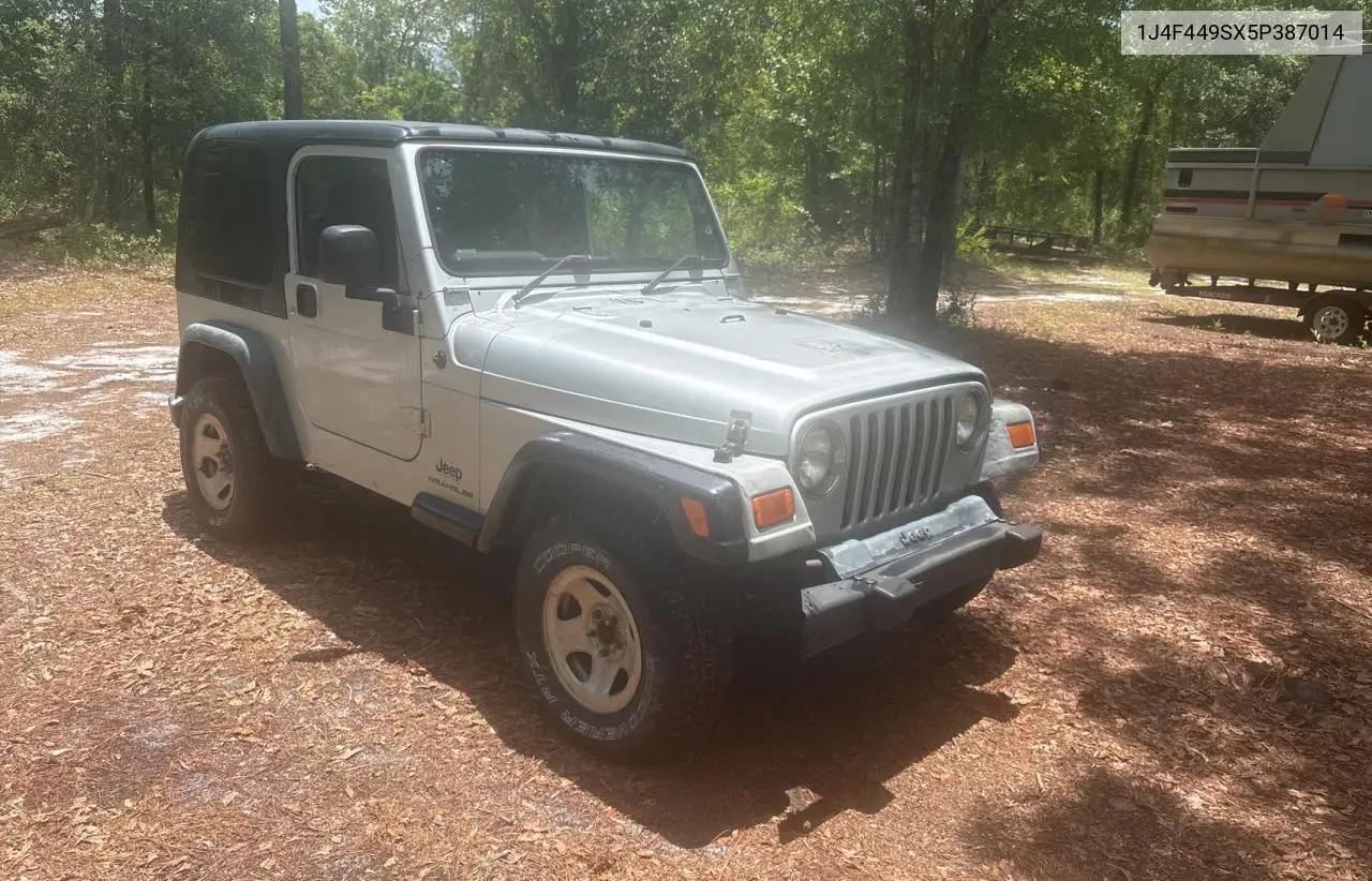 2005 Jeep Wrangler / Tj Sport VIN: 1J4F449SX5P387014 Lot: 63908675