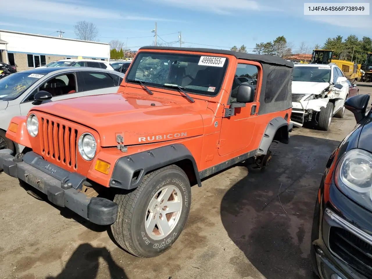 2006 Jeep Wrangler / Tj Unlimited Rubicon VIN: 1J4FA64S66P738949 Lot: 49996355