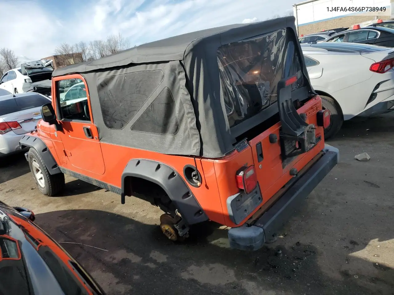2006 Jeep Wrangler / Tj Unlimited Rubicon VIN: 1J4FA64S66P738949 Lot: 49996355