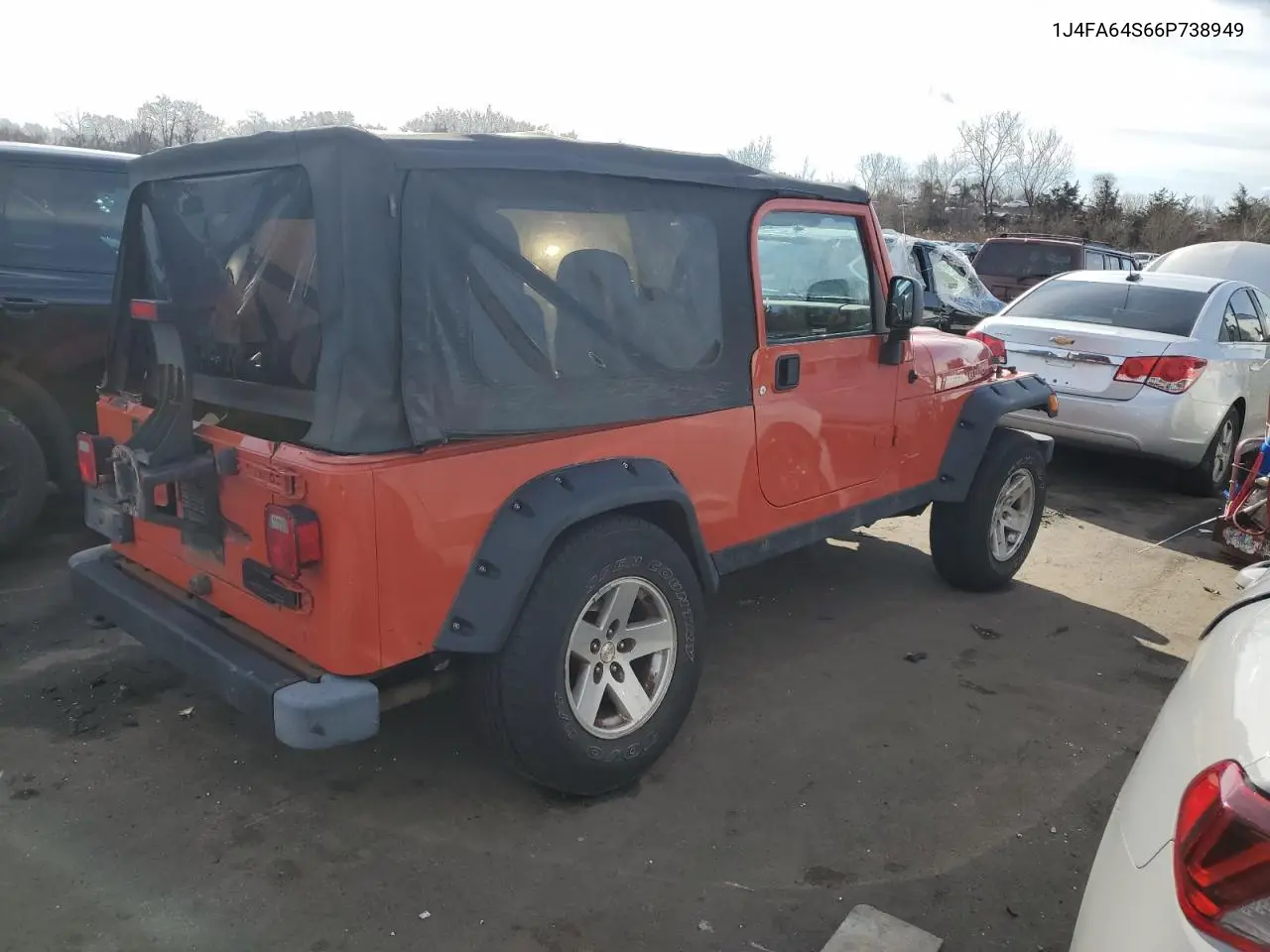 2006 Jeep Wrangler / Tj Unlimited Rubicon VIN: 1J4FA64S66P738949 Lot: 49996355