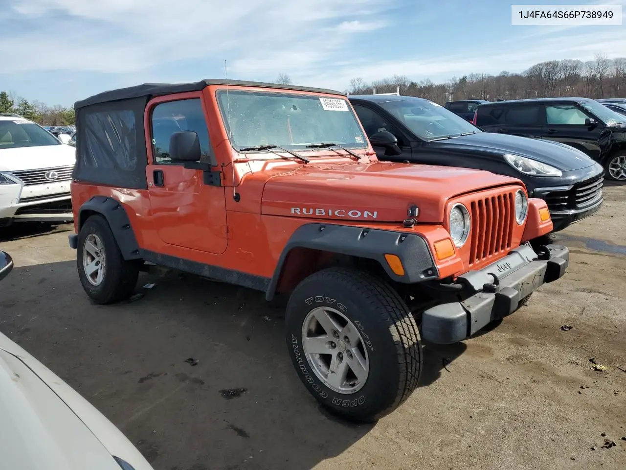 2006 Jeep Wrangler / Tj Unlimited Rubicon VIN: 1J4FA64S66P738949 Lot: 49996355