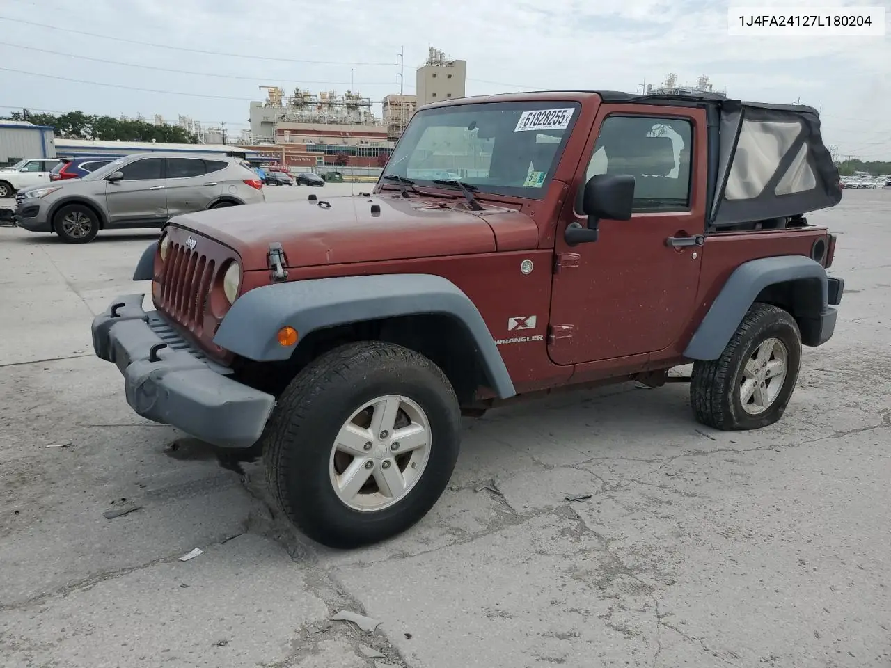 2007 Jeep Wrangler X VIN: 1J4FA24127L180204 Lot: 61828255