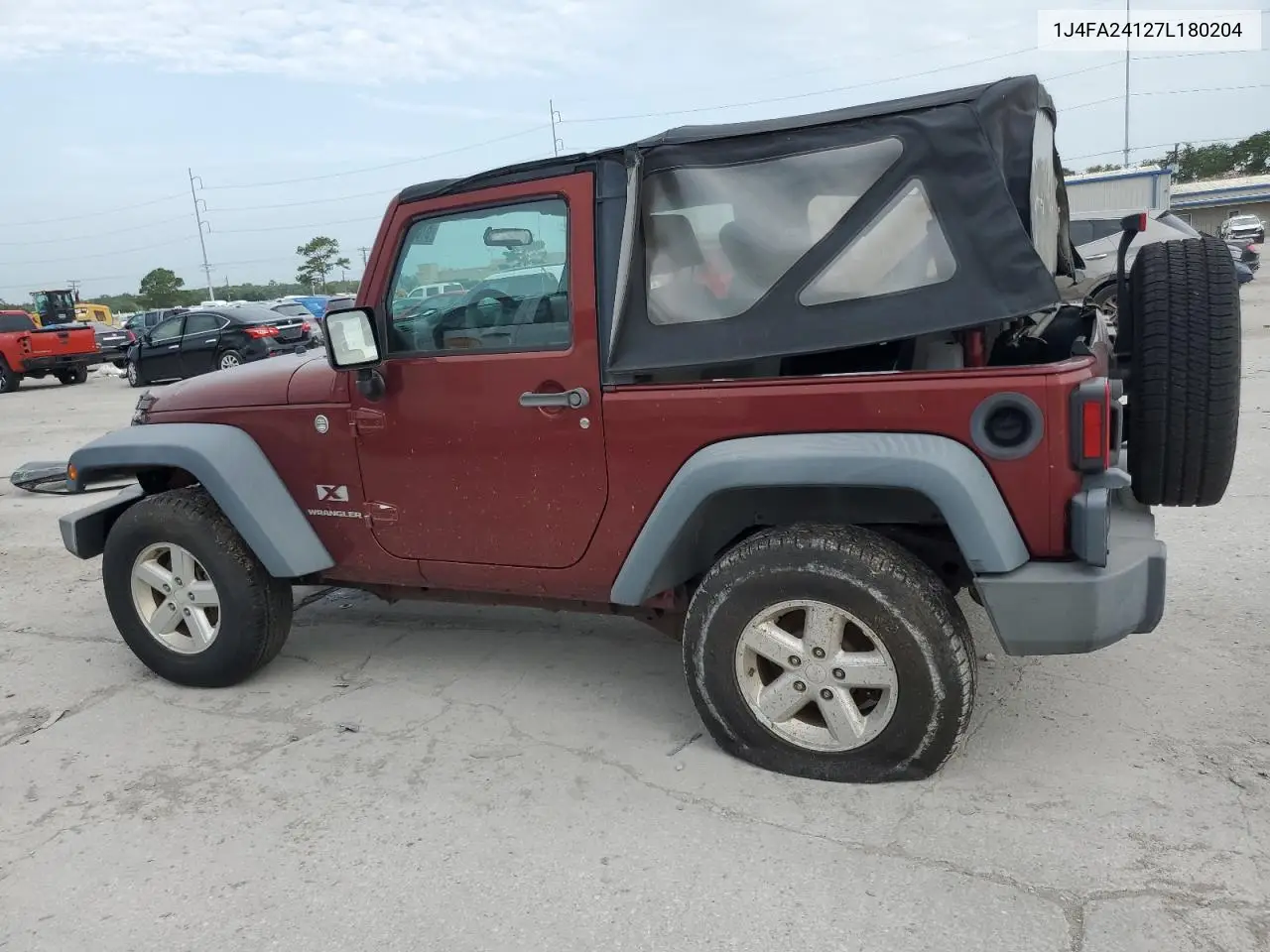 2007 Jeep Wrangler X VIN: 1J4FA24127L180204 Lot: 61828255