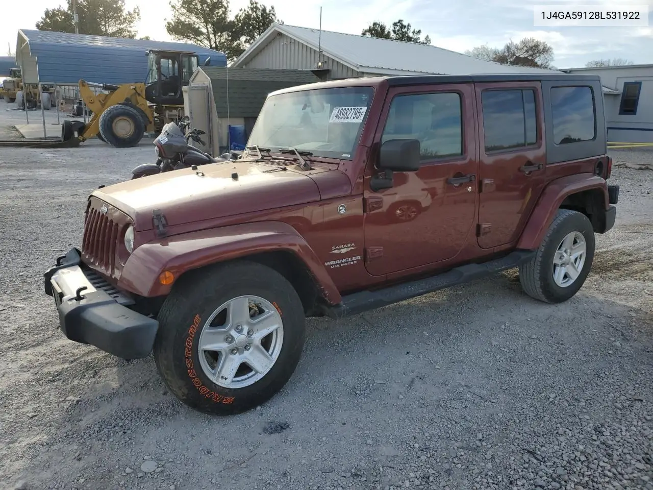 2008 Jeep Wrangler Unlimited Sahara VIN: 1J4GA59128L531922 Lot: 48982795
