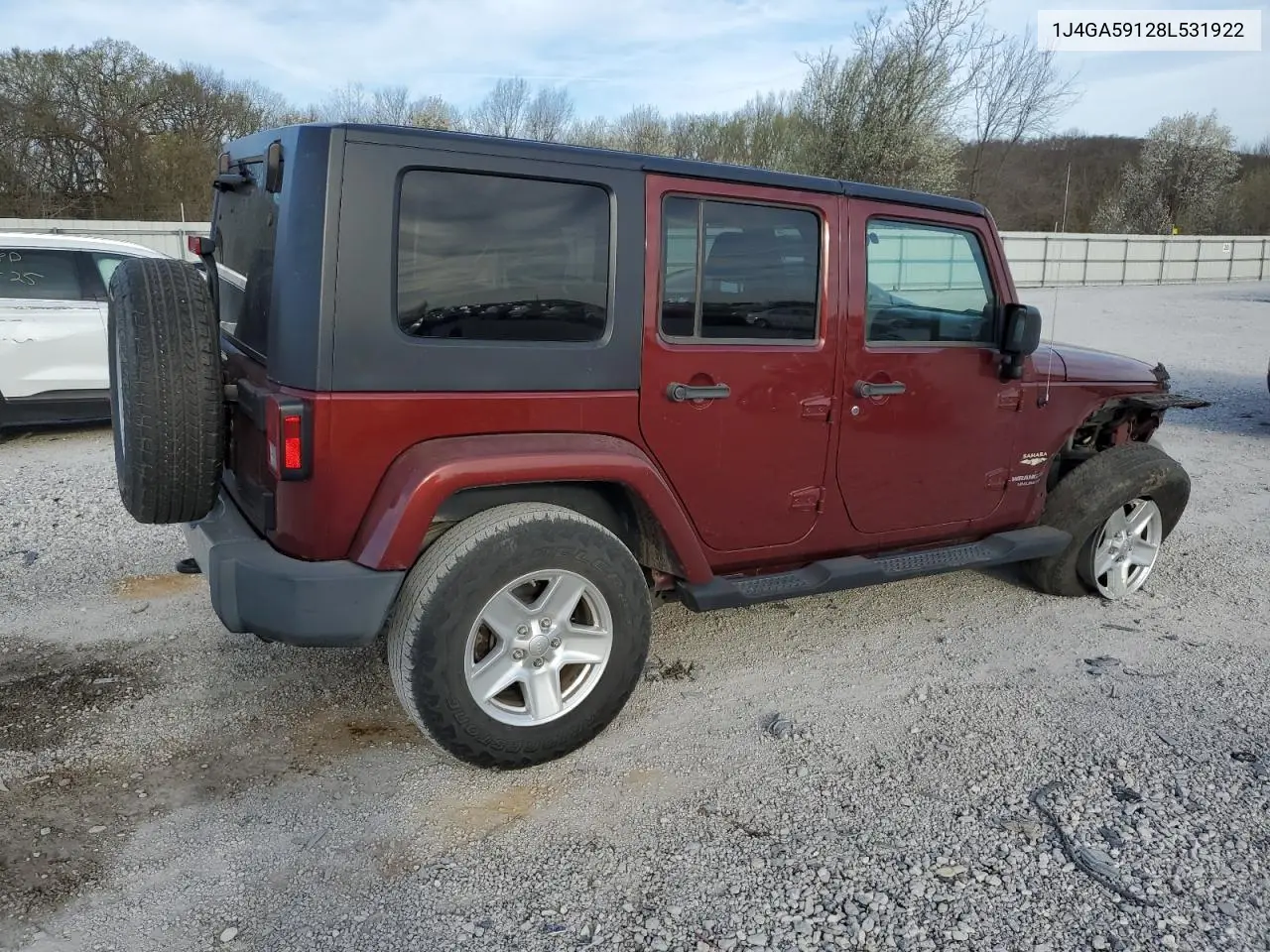 2008 Jeep Wrangler Unlimited Sahara VIN: 1J4GA59128L531922 Lot: 48982795