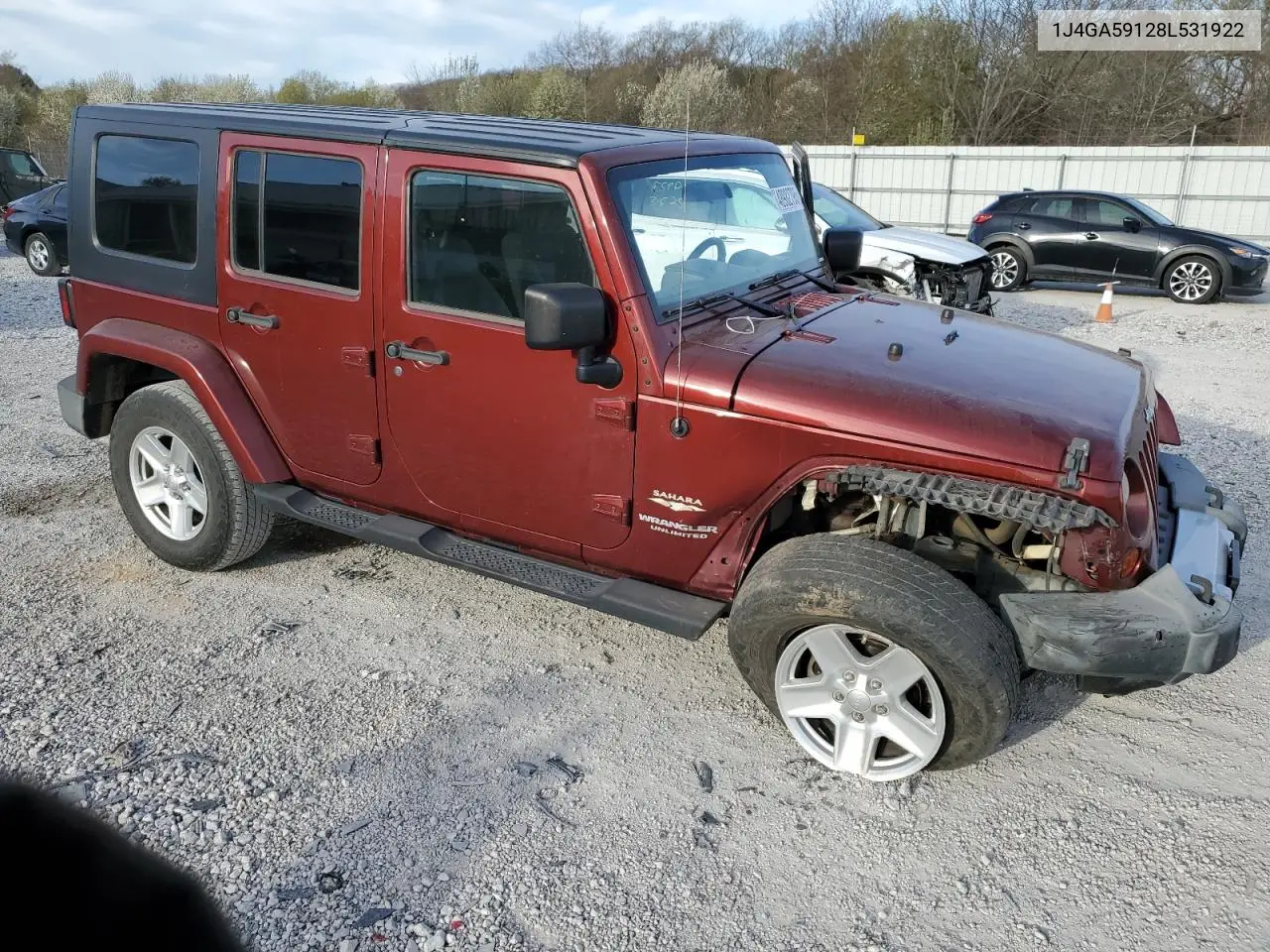 2008 Jeep Wrangler Unlimited Sahara VIN: 1J4GA59128L531922 Lot: 48982795