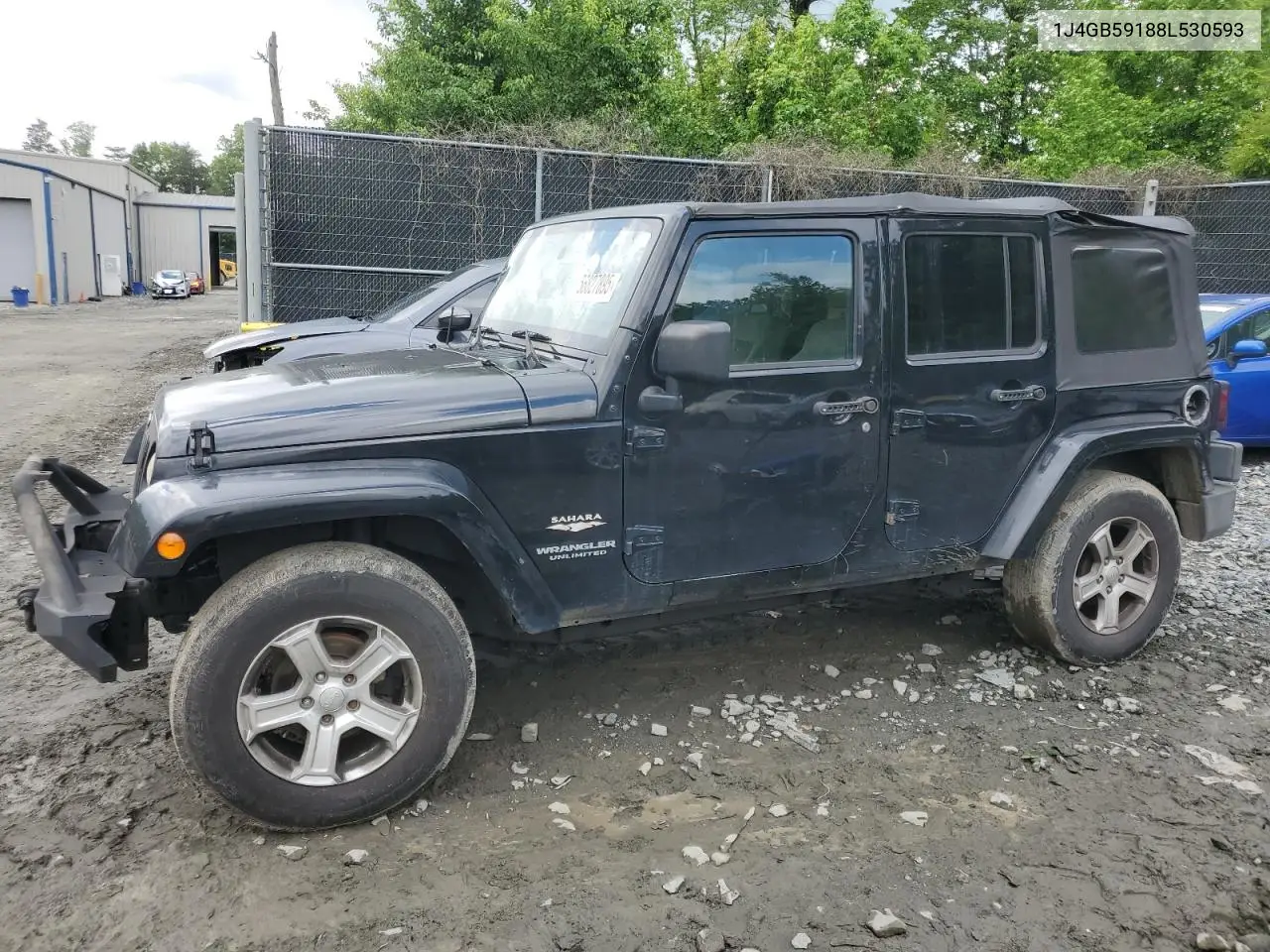 2008 Jeep Wrangler Unlimited Sahara VIN: 1J4GB59188L530593 Lot: 56827895
