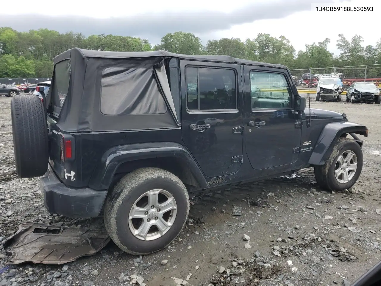 2008 Jeep Wrangler Unlimited Sahara VIN: 1J4GB59188L530593 Lot: 56827895