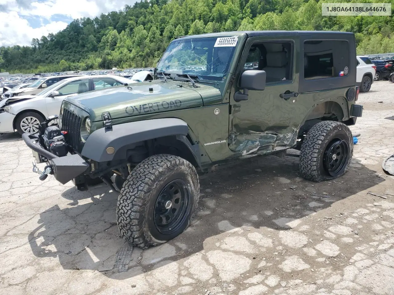 2008 Jeep Wrangler Rubicon VIN: 1J8GA64138L644676 Lot: 56885655
