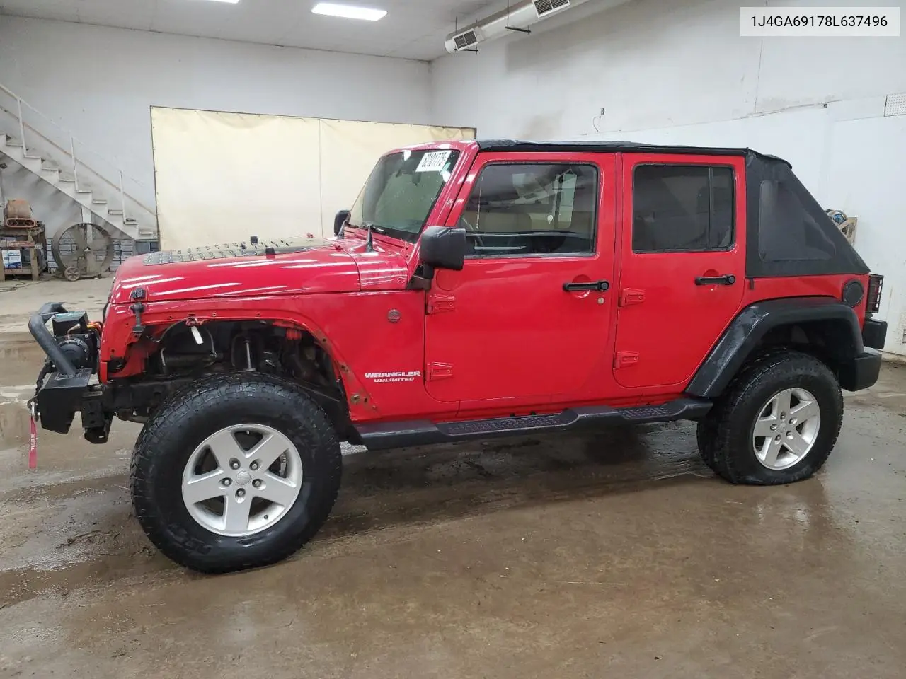 2008 Jeep Wrangler Unlimited Rubicon VIN: 1J4GA69178L637496 Lot: 62101775