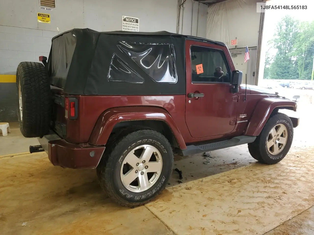 2008 Jeep Wrangler Sahara VIN: 1J8FA54148L565183 Lot: 62353055