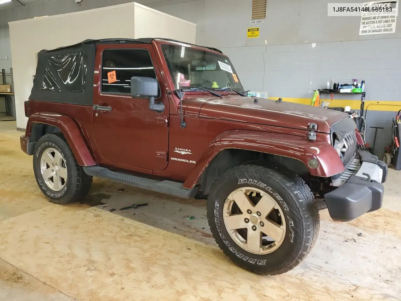 2008 Jeep Wrangler Sahara VIN: 1J8FA54148L565183 Lot: 62353055