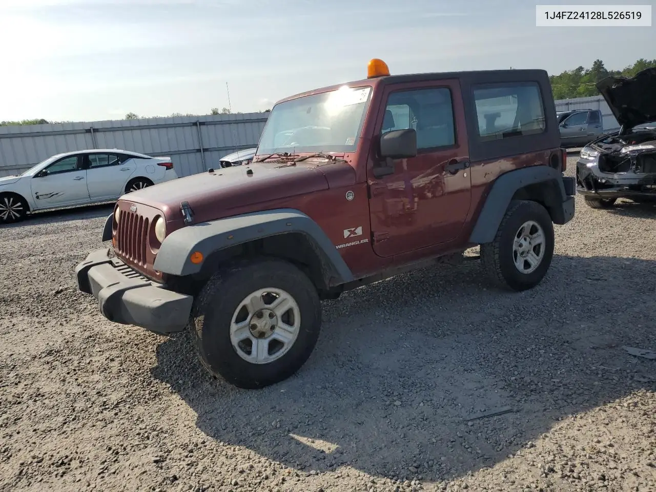 2008 Jeep Wrangler X VIN: 1J4FZ24128L526519 Lot: 62807345