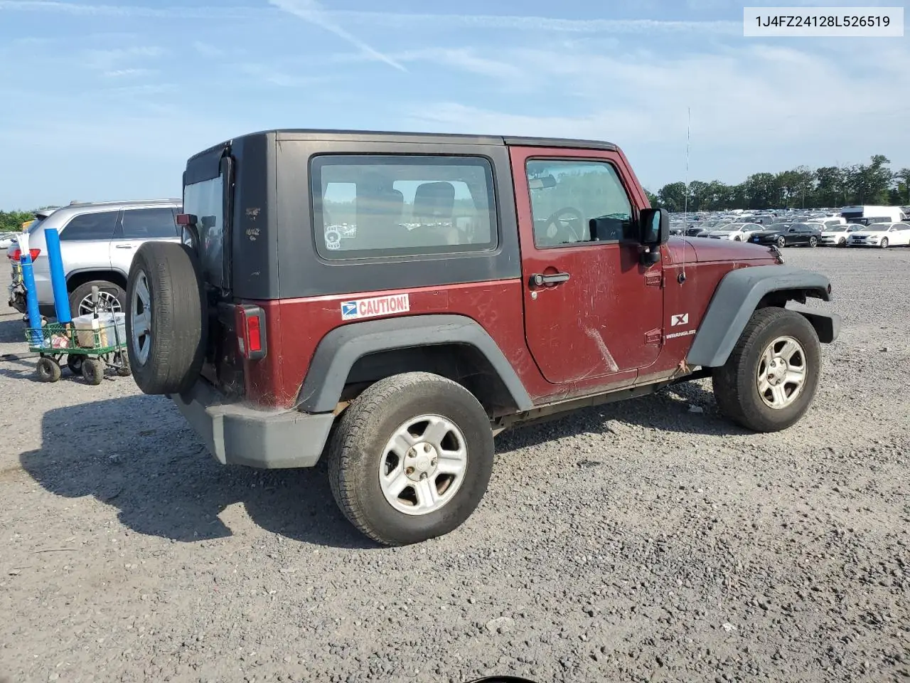2008 Jeep Wrangler X VIN: 1J4FZ24128L526519 Lot: 62807345