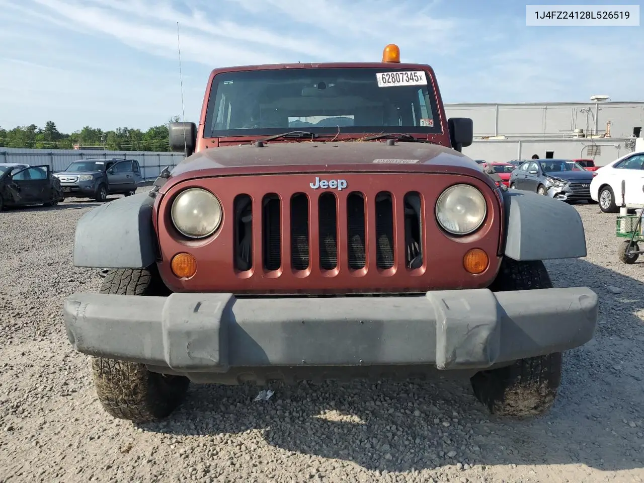 2008 Jeep Wrangler X VIN: 1J4FZ24128L526519 Lot: 62807345