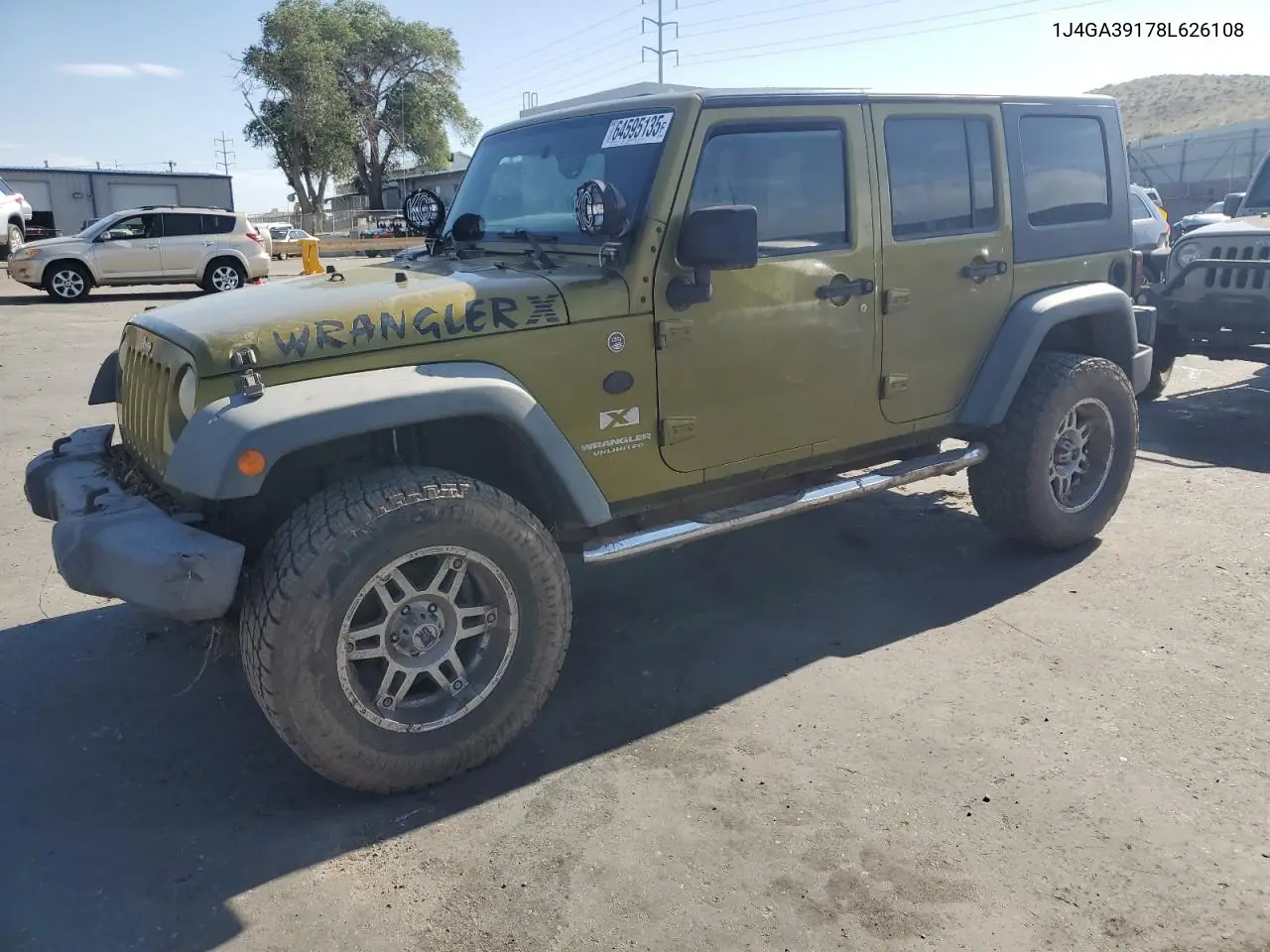 2008 Jeep Wrangler Unlimited X VIN: 1J4GA39178L626108 Lot: 64595135
