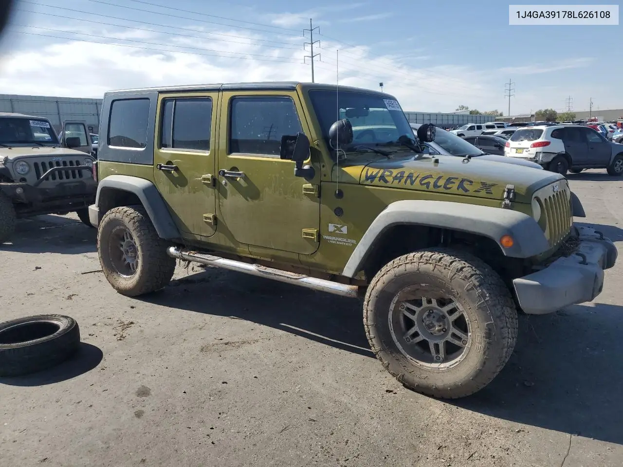 2008 Jeep Wrangler Unlimited X VIN: 1J4GA39178L626108 Lot: 64595135