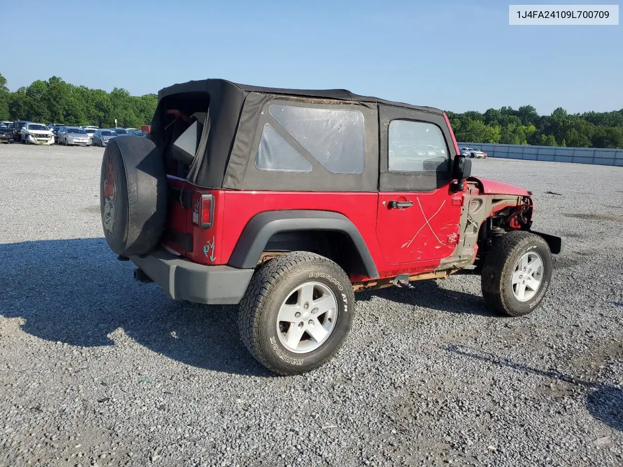 2009 Jeep Wrangler X VIN: 1J4FA24109L700709 Lot: 62570375