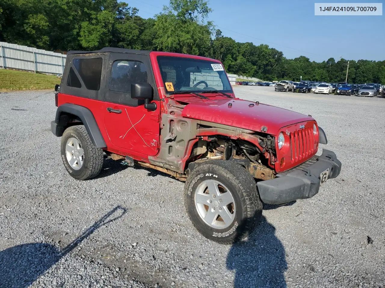 2009 Jeep Wrangler X VIN: 1J4FA24109L700709 Lot: 62570375