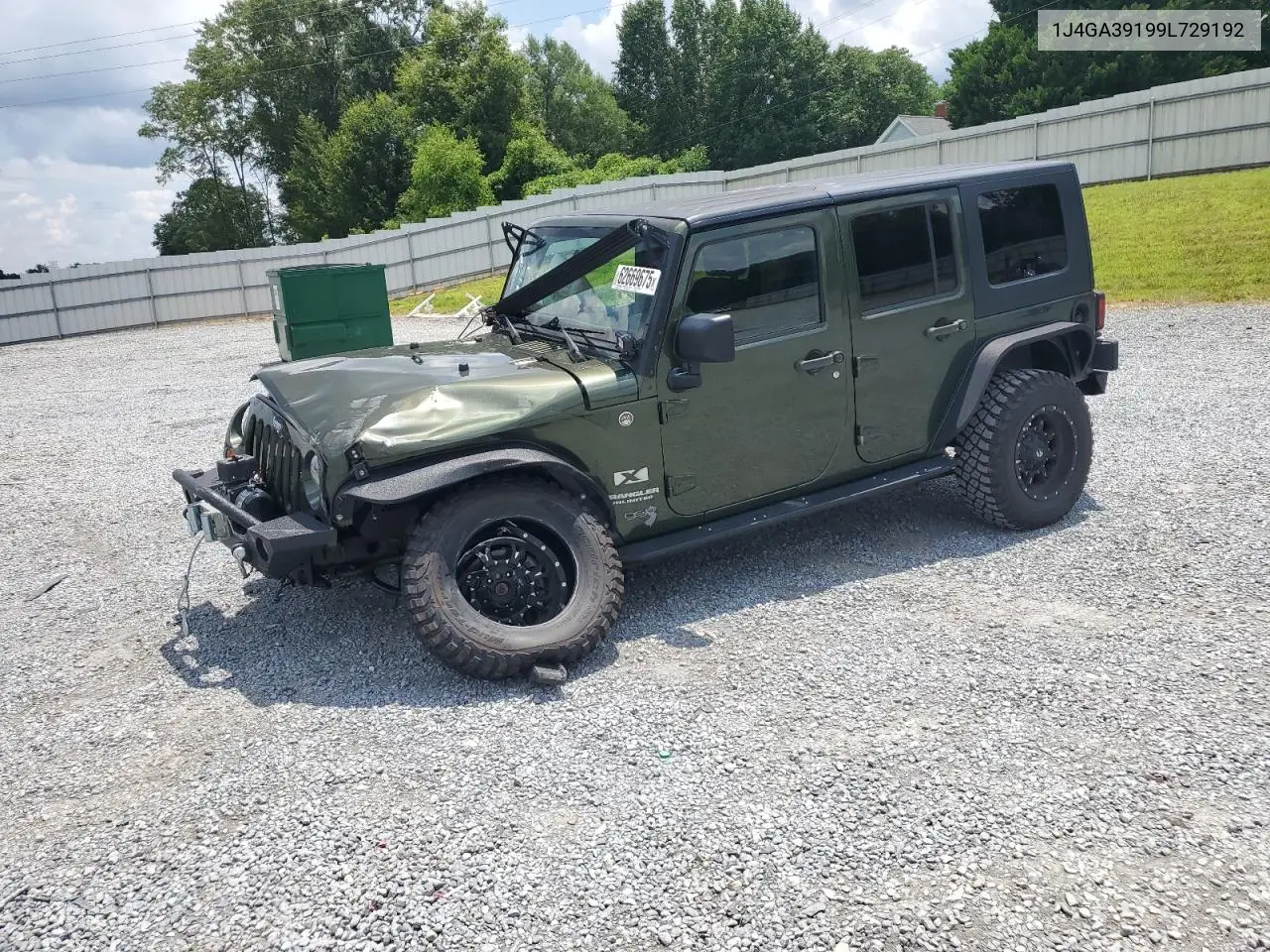 2009 Jeep Wrangler Unlimited X VIN: 1J4GA39199L729192 Lot: 62669675