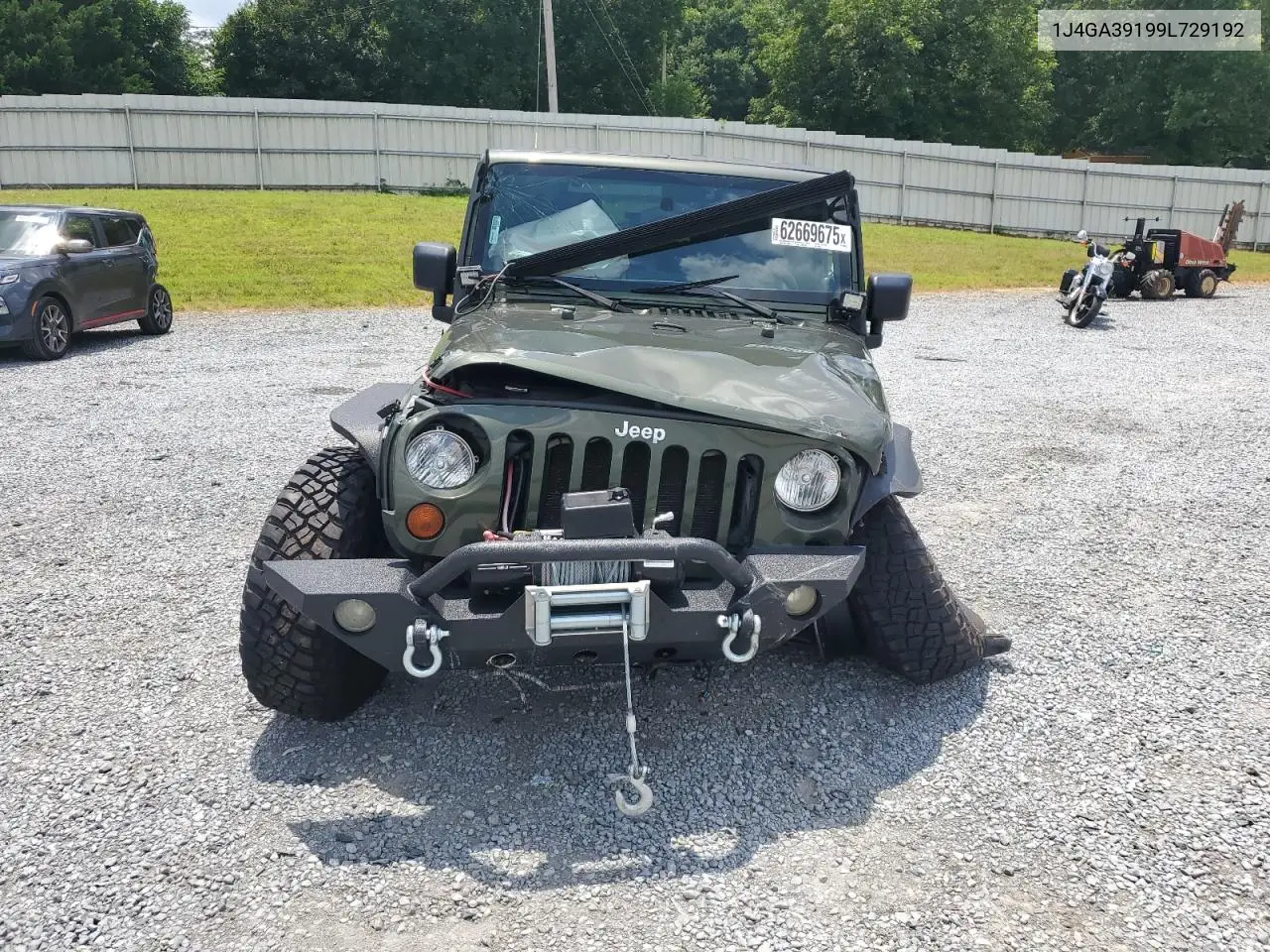 2009 Jeep Wrangler Unlimited X VIN: 1J4GA39199L729192 Lot: 62669675