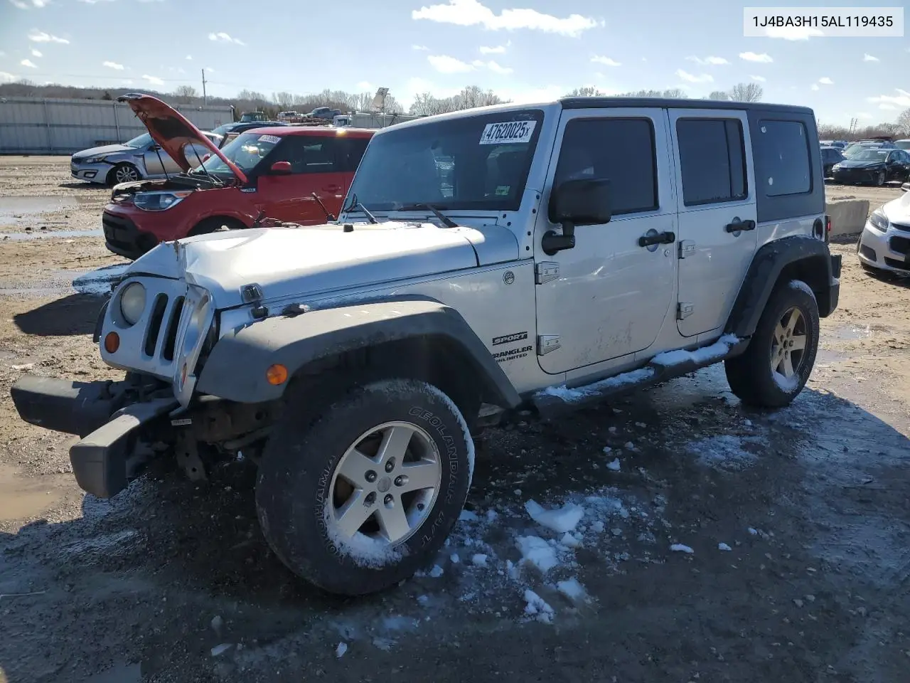 2010 Jeep Wrangler Unlimited Sport VIN: 1J4BA3H15AL119435 Lot: 47620025