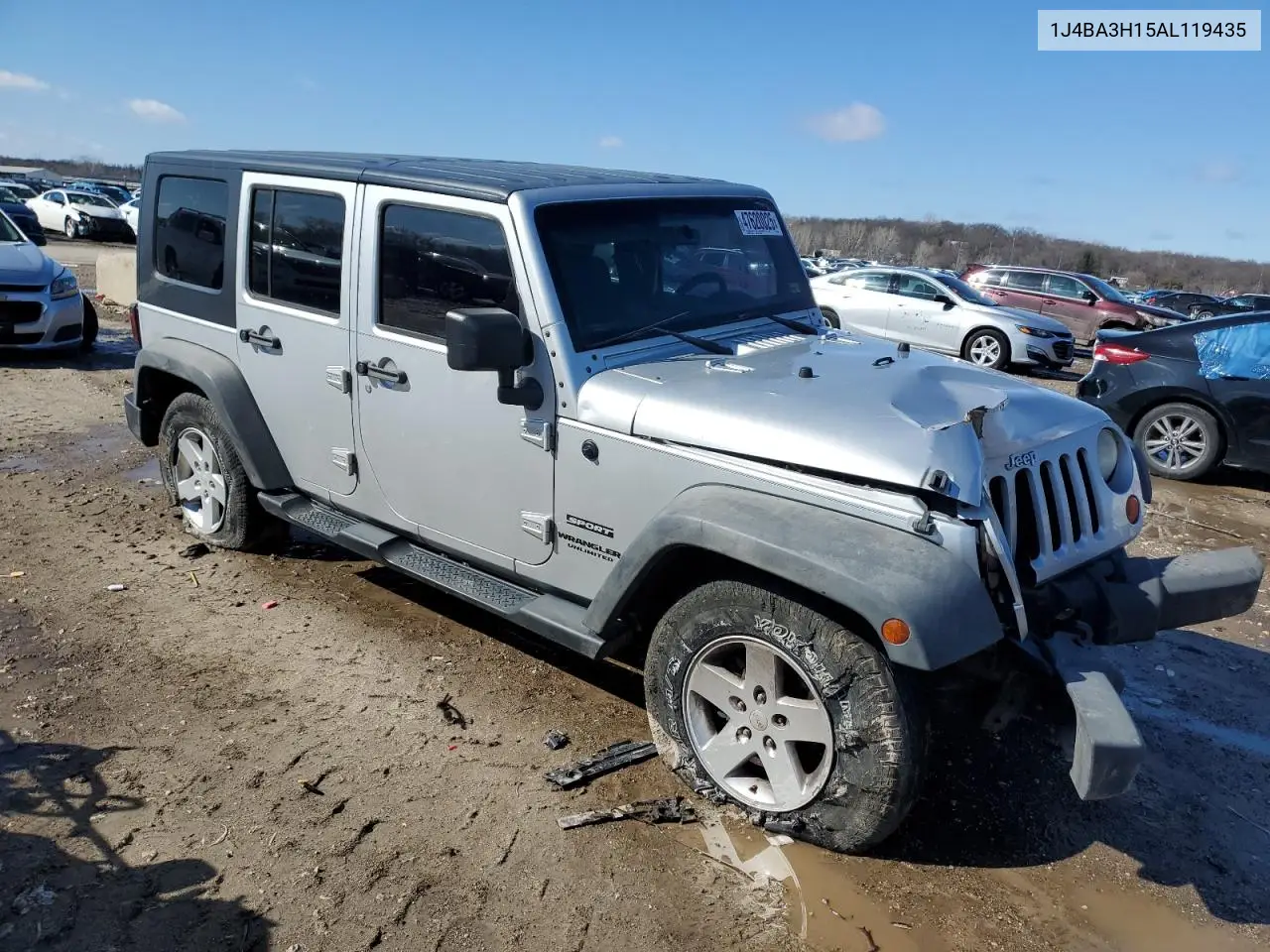 2010 Jeep Wrangler Unlimited Sport VIN: 1J4BA3H15AL119435 Lot: 47620025