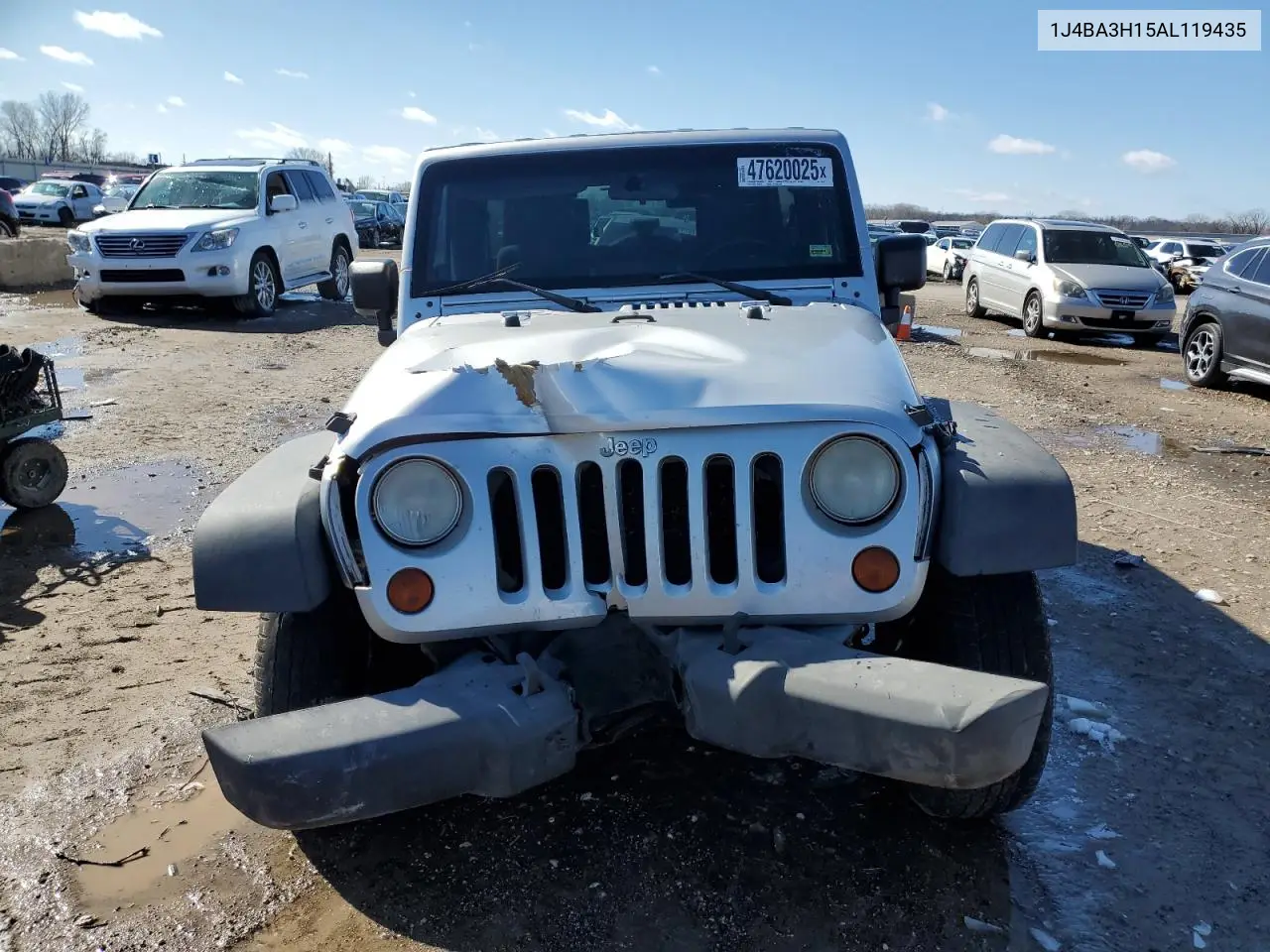 2010 Jeep Wrangler Unlimited Sport VIN: 1J4BA3H15AL119435 Lot: 47620025
