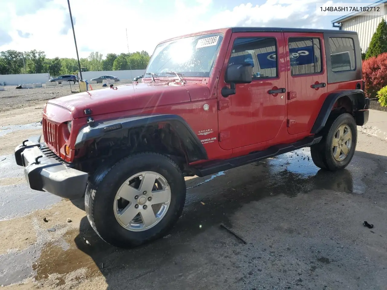 1j4ba5h17al182712 1J4BA5H17AL182712 2010 Jeep Wrangler Unlimited Sahara
