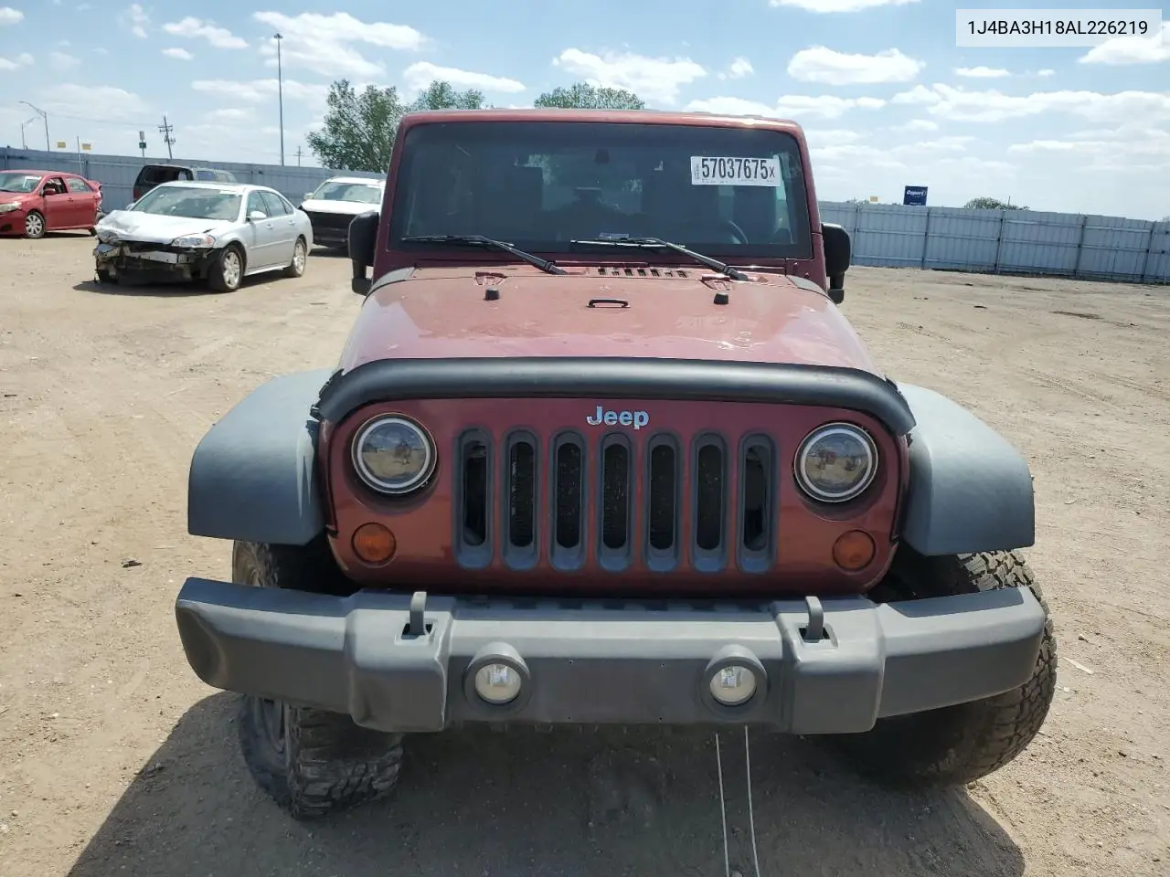 2010 Jeep Wrangler Unlimited Sport VIN: 1J4BA3H18AL226219 Lot: 57037675