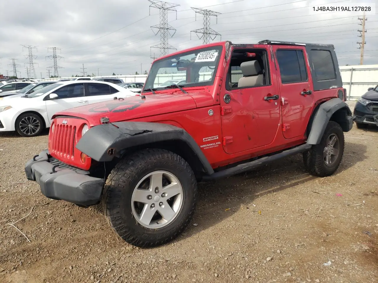 2010 Jeep Wrangler Unlimited Sport VIN: 1J4BA3H19AL127828 Lot: 62838245