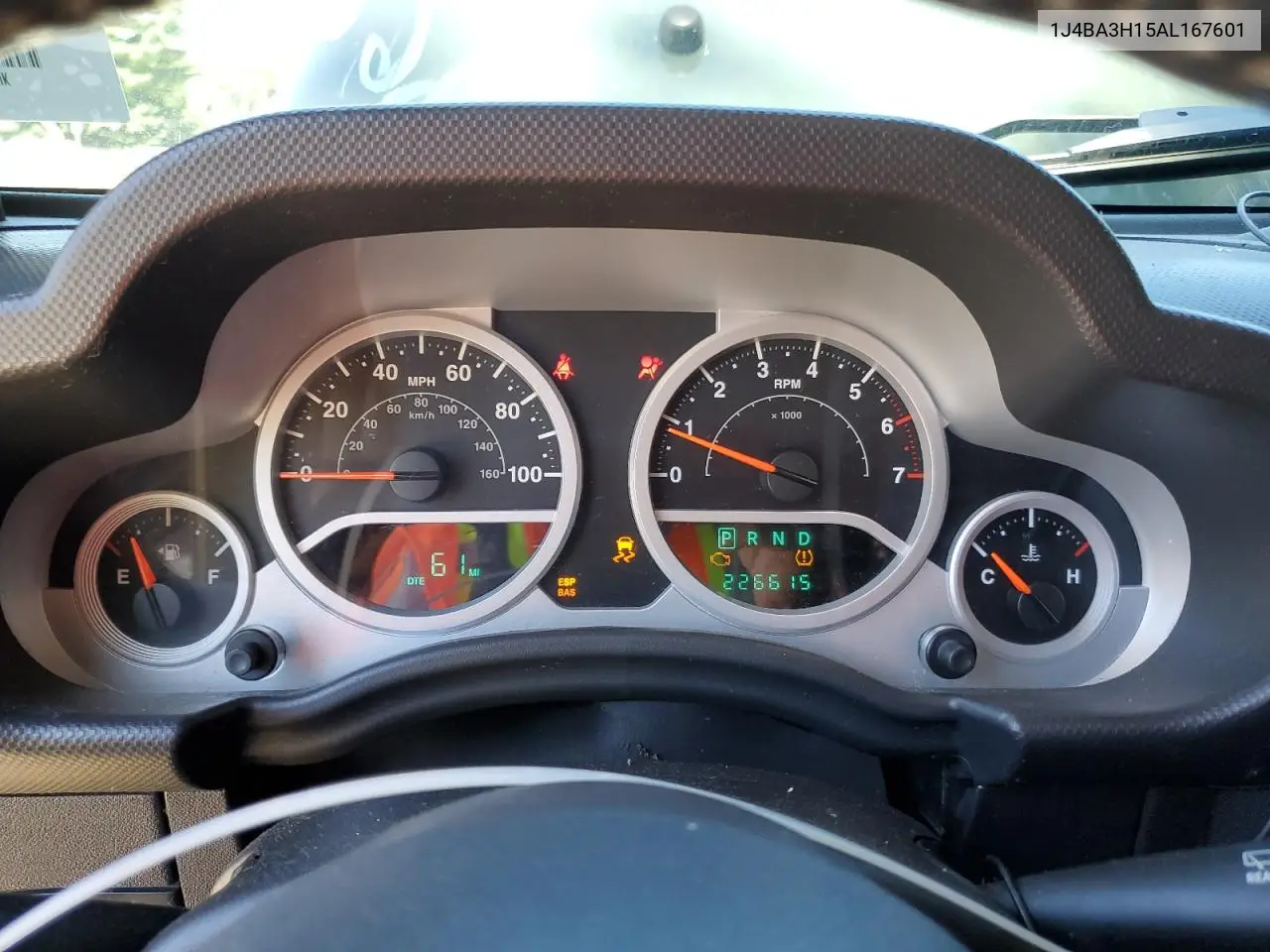 2010 Jeep Wrangler Unlimited Sport VIN: 1J4BA3H15AL167601 Lot: 65699725