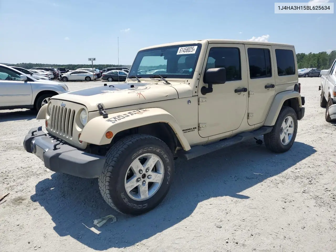 2011 Jeep Wrangler Unlimited Sport VIN: 1J4HA3H15BL625634 Lot: 61458025