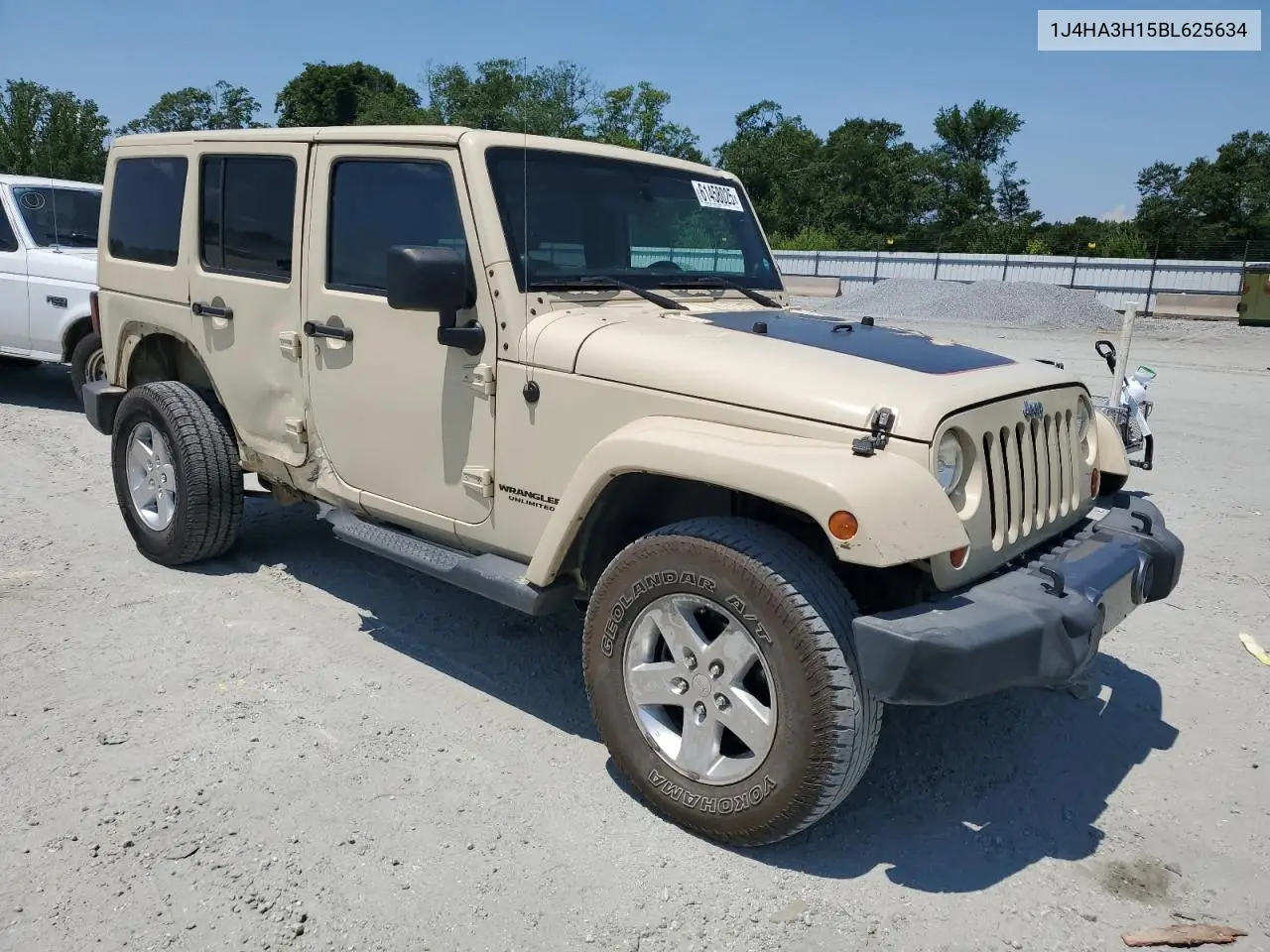 2011 Jeep Wrangler Unlimited Sport VIN: 1J4HA3H15BL625634 Lot: 61458025