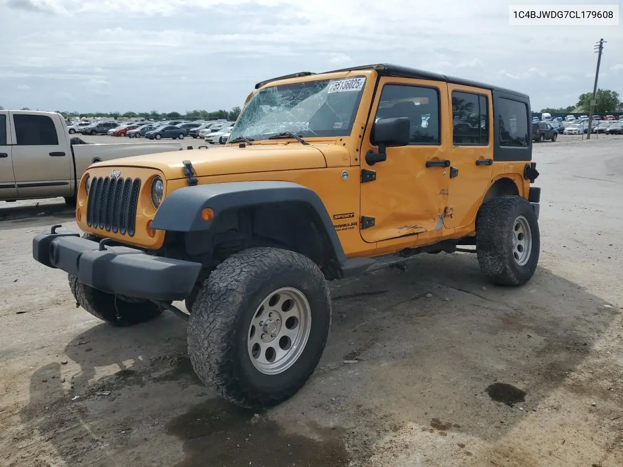 2012 Jeep Wrangler Unlimited Sport VIN: 1C4BJWDG7CL179608 Lot: 55136025