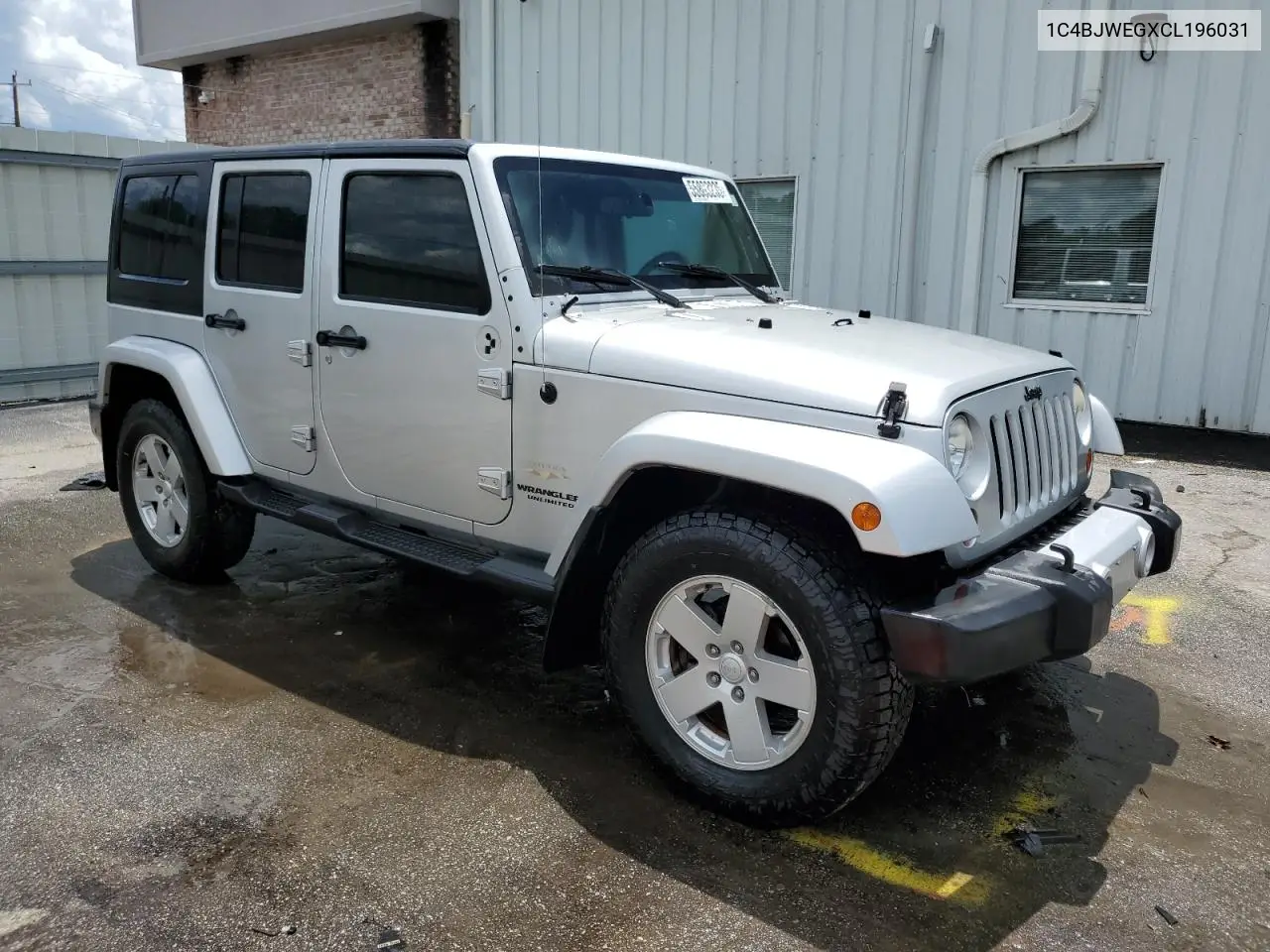 2012 Jeep Wrangler Unlimited Sahara VIN: 1C4BJWEGXCL196031 Lot: 55803235