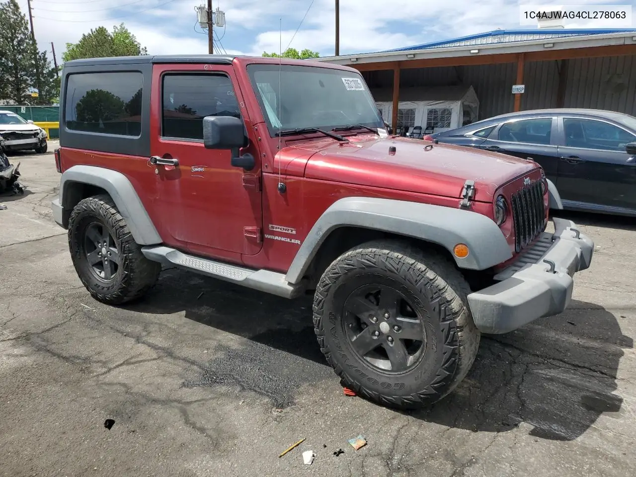 2012 Jeep Wrangler Sport VIN: 1C4AJWAG4CL278063 Lot: 56313005