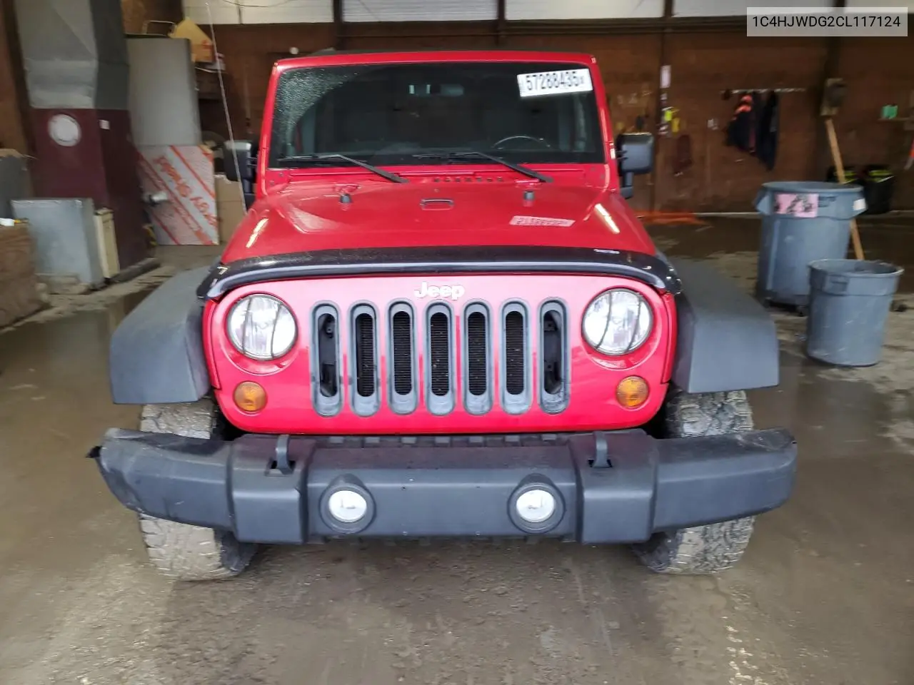 2012 Jeep Wrangler Unlimited Sport VIN: 1C4HJWDG2CL117124 Lot: 57288435