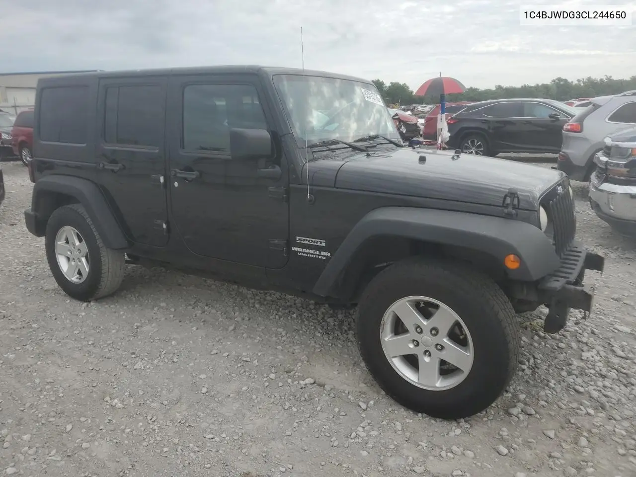 2012 Jeep Wrangler Unlimited Sport VIN: 1C4BJWDG3CL244650 Lot: 62013735