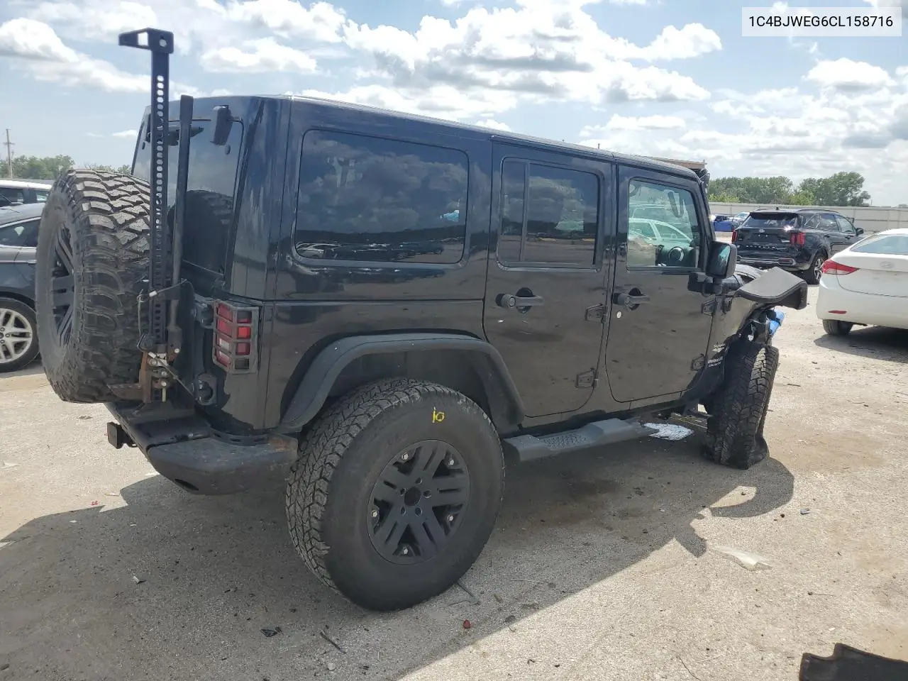 2012 Jeep Wrangler Unlimited Sahara VIN: 1C4BJWEG6CL158716 Lot: 62923855