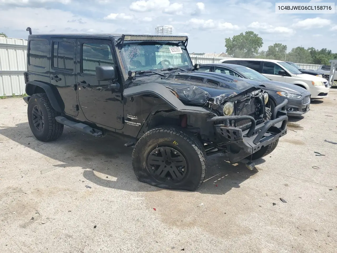 2012 Jeep Wrangler Unlimited Sahara VIN: 1C4BJWEG6CL158716 Lot: 62923855