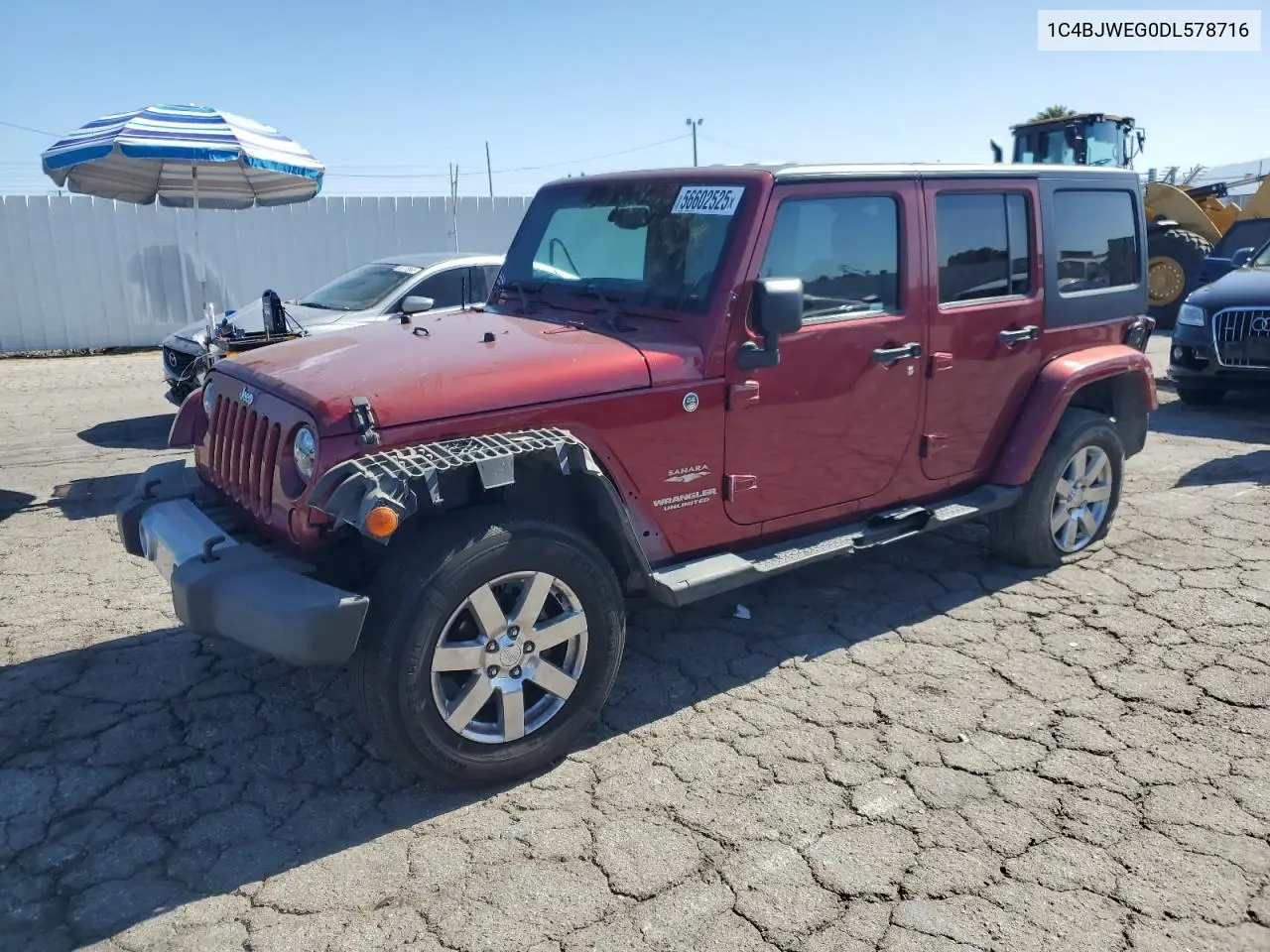 2013 Jeep Wrangler Unlimited Sahara VIN: 1C4BJWEG0DL578716 Lot: 56602525
