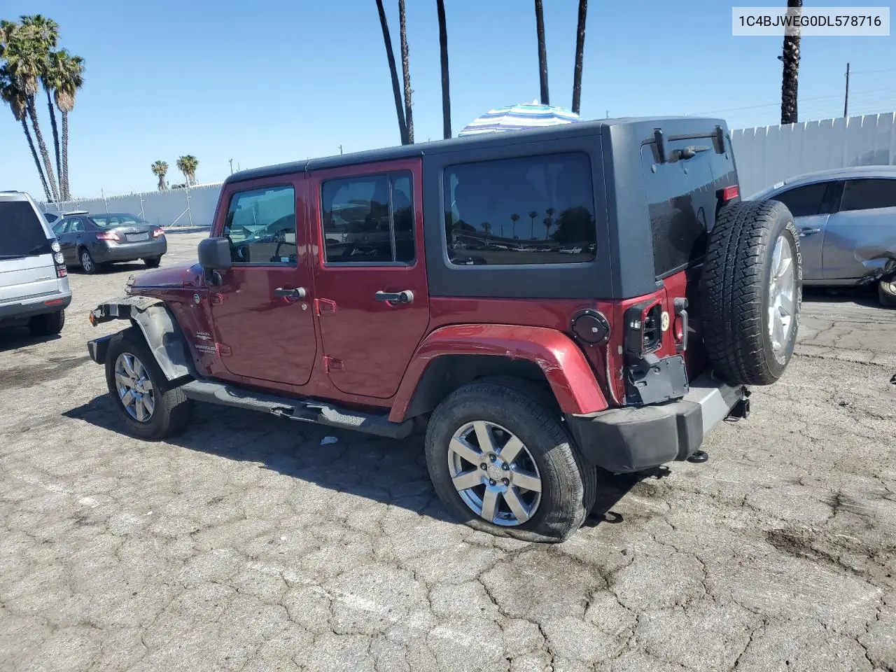 2013 Jeep Wrangler Unlimited Sahara VIN: 1C4BJWEG0DL578716 Lot: 56602525