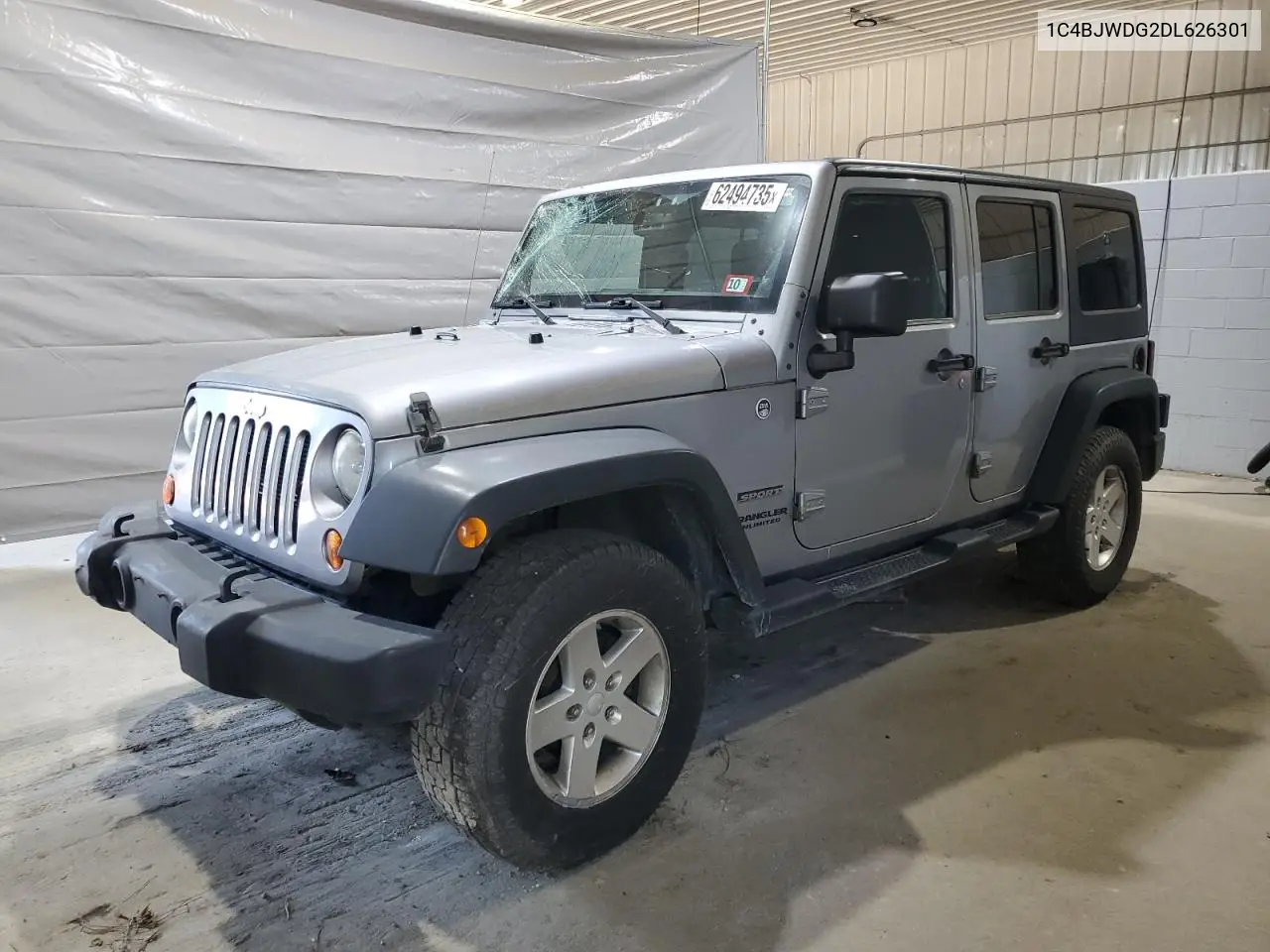 2013 Jeep Wrangler Unlimited Sport VIN: 1C4BJWDG2DL626301 Lot: 62494735