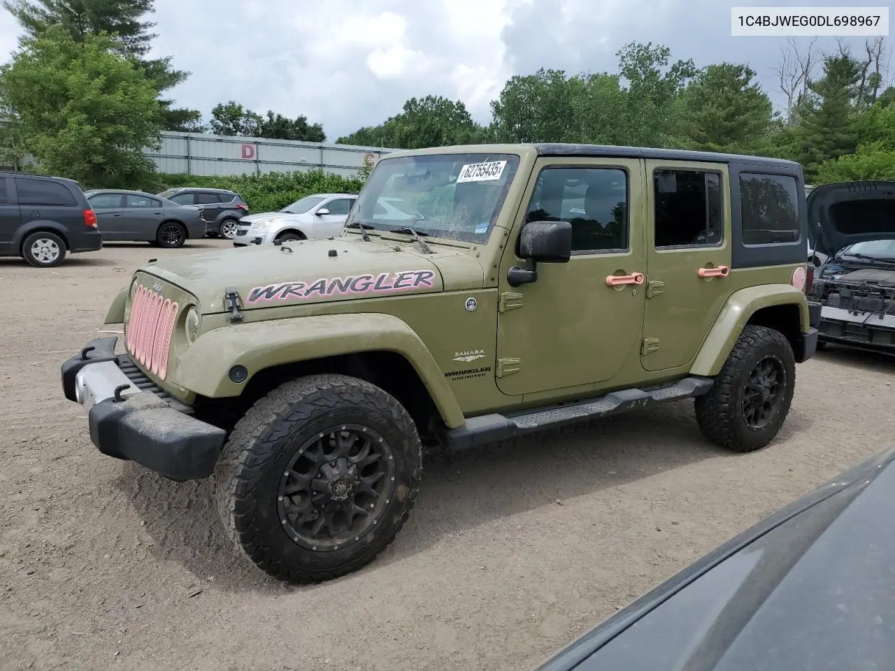 2013 Jeep Wrangler Unlimited Sahara VIN: 1C4BJWEG0DL698967 Lot: 62755435