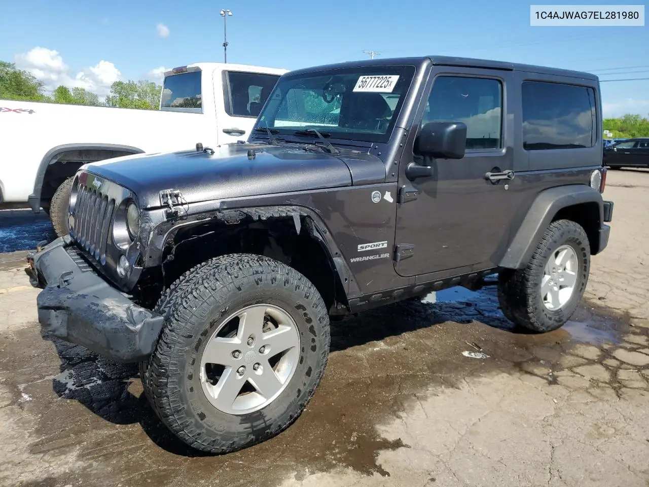 2014 Jeep Wrangler Sport VIN: 1C4AJWAG7EL281980 Lot: 56777225